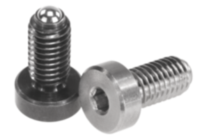 Federnde Druckstücke mit Kopf und Kugel, Stahl oder Edelstahl Federnde Druckstücke mit Kopf und Kugel, Stahl oder Edelstahl