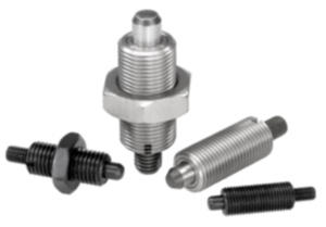 Arretierbolzen Stahl oder Edelstahl, ohne Bund, mit Gewindezapfen - inch Arretierbolzen Stahl oder Edelstahl, ohne Bund, mit Gewindezapfen - inch