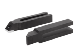 Spanneisen gabelförmig mit Nase und Schoneinsatz Spanneisen gabelförmig mit Nase und Schoneinsatz