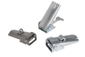 Spannverschlüsse Stahl oder Edelstahl mit Blechbügel bis 1000N, einstellbar, Anschraubbohrungen verdeckt, kurze Ausführung Spannverschlüsse Stahl oder Edelstahl mit Blechbügel bis 1000N, einstellbar, Anschraubbohrungen verdeckt, kurze Ausführung