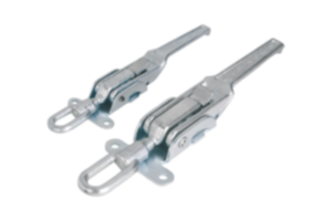 Spannverschlüsse Stahl mit Spannbügel bis 30500N, einstellbar, Anschraubbohrungen seitlich, schwere Ausführung Spannverschlüsse Stahl mit Spannbügel bis 30500N, einstellbar, Anschraubbohrungen seitlich, schwere Ausführung