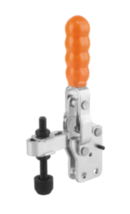 Schnellspanner vertikal mit senkrechtem Fuß und verstellbarer Andruckspindel Schnellspanner vertikal mit senkrechtem Fuß und verstellbarer Andruckspindel