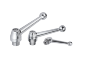 Clamping levers, electropolished stainless steel, with internal thread, threaded insert stainless steel - inch Clamping levers, electropolished stainless steel, with internal thread, threaded insert stainless steel - inch