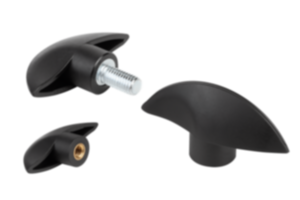 Flügelgriffe Kunststoff, Gewindeeinsatz Messing oder Stahl Flügelgriffe Kunststoff, Gewindeeinsatz Messing oder Stahl