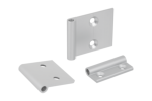 Scharnierhälften Aluminium, außenliegend Scharnierhälften Aluminium, außenliegend