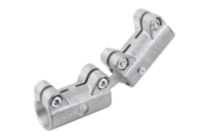 Rohrverbinder gerade, Aluminium mit Doppelkugelgelenk Rohrverbinder gerade, Aluminium mit Doppelkugelgelenk