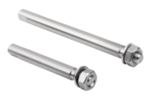 Bolzen Edelstahl für Doppelklemmen Kunststoff Bolzen Edelstahl für Doppelklemmen Kunststoff