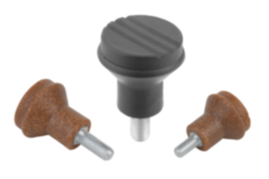 Pilzknöpfe Biopolymer mit Außengewinde Pilzknöpfe Biopolymer mit Außengewinde