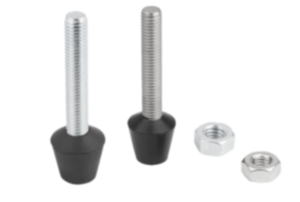 Andruckspindeln mit aufvulkanisiertem Neoprendruckstück Andruckspindeln mit aufvulkanisiertem Neoprendruckstück